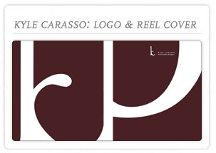 Kyle Carasso DVD reel cover, logo & busniness card